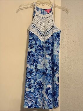 Lilly Pulitzer Pearl Shift Dress Coastal Blue Catch And Keep